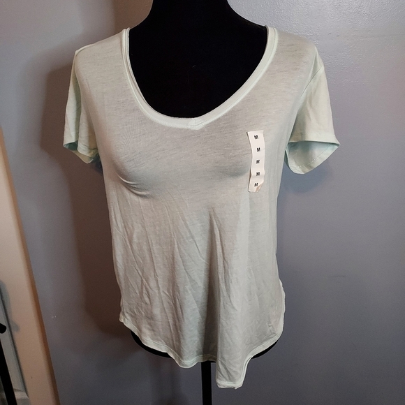 SO Perfect Tee Size Medium V-Neck Teal - Picture 3 of 9